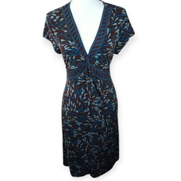 APT.9 BLACK/BROWN & BLUE DRESS SZ.L EUC. - Picture 1 of 8